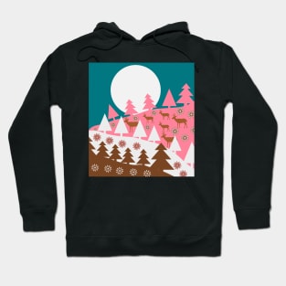 Floral deer hills Hoodie